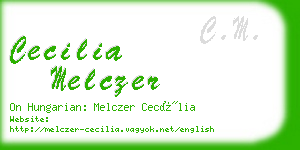 cecilia melczer business card